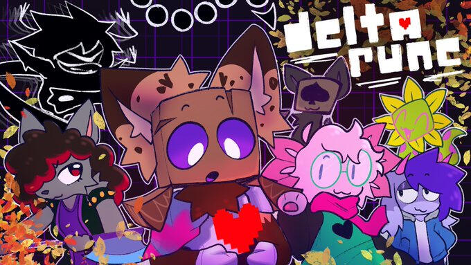 Lyre's art of the stream of us playing deltarune chapter 5!!!!!